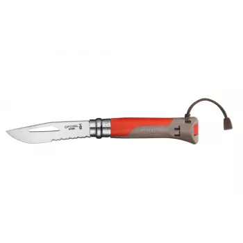 Opinel No. 08 Outdoor κόκκινο πολυλειτουργικό σουγιάς τσέπης