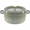 Staub La Cocotte 24cm Στρογγυλή Cocotte, Ευκάλυπτος, Χυτοσίδηρος