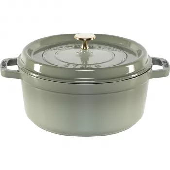 Staub La Cocotte 24cm Στρογγυλή Cocotte, Ευκάλυπτος, Χυτοσίδηρος