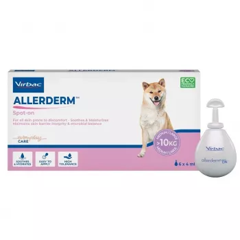 Virbac Allerderm Spot-On για Σκύλους - Δερματολογική Υποστήριξη του Φραγμού του Δέρματος, 6 Πιπέτες x 4 ml