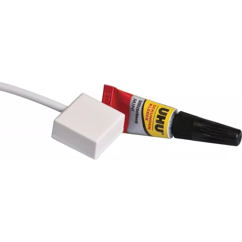 ABUS Security-Center FU7301W Ανιχνευτής Θραύσης Γυαλιού Χωρίς Δυναμικό με Αυτοκόλλητο, Λευκό