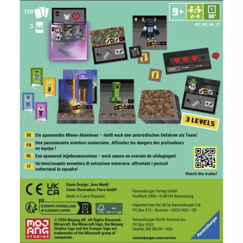RAVENSBURGER Minecraft: Digging Down Επιτραπέζιο Παιχνίδι Στρατηγικής