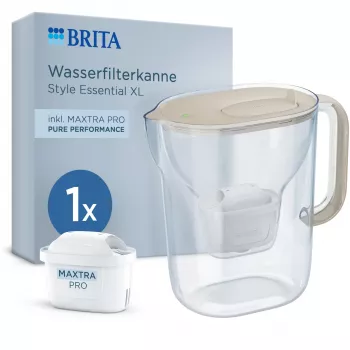 BRITA Style Essential XL Κανάτα Φίλτρου Νερού 3,6L Λευκή + MAXTRA PRO Pure Performance Sand