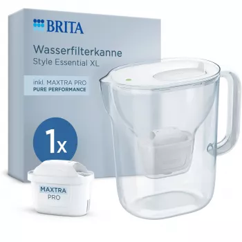 BRITA Style Essential XL Λευκή Κανάτα Φίλτρου Νερού με Φύσιγγα Φίλτρου MAXTRA PRO Pure Performance