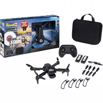 Revell RC Quadrocopter GO! Stunt 2.0 - 2,4 GHz 4-Kανάλι Ready-to-Fly Drone με 6-Άξονα Gyro, Headless Mode, 360° Flips, LED Φώτα, 3 Ταχύτητες, Μπαταρία LiPo, για Παιδιά από 8 Ετών