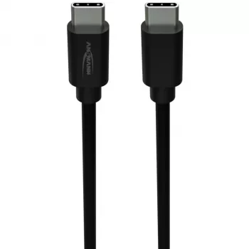 ANSMANN Καλώδιο δεδομένων και φόρτισης USB-C σε USB-C 2m Μαύρο 60W PD