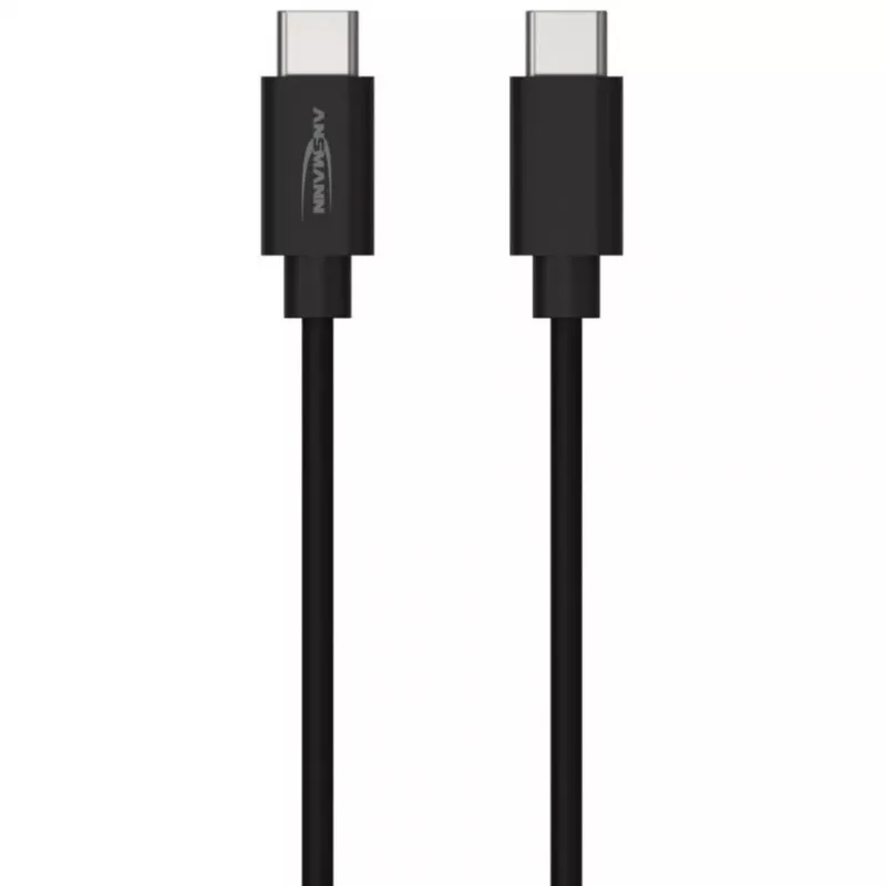 ANSMANN Καλώδιο δεδομένων και φόρτισης USB-C σε USB-C 2m Μαύρο 60W PD