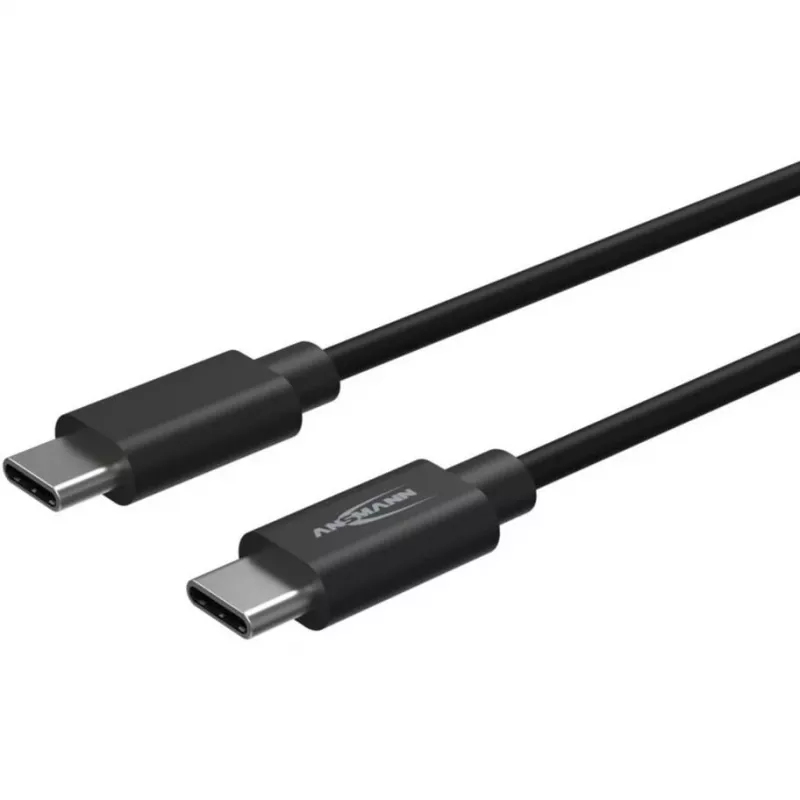 ANSMANN Καλώδιο δεδομένων και φόρτισης USB-C σε USB-C 2m Μαύρο 60W PD