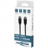 ANSMANN Καλώδιο δεδομένων και φόρτισης USB-C σε USB-C 2m Μαύρο 60W PD
