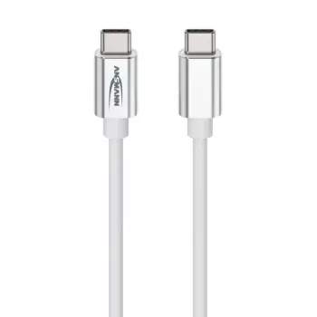 ANSMANN Καλώδιο δεδομένων και φόρτισης USB-C σε USB-C 1,2 m Λευκό 60W