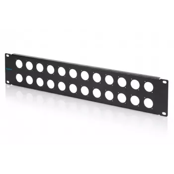 DIGITUS Τυφλό πάνελ rack 2U για 24 μονάδες D-Sub, 19 ίντσες, Μαύρο