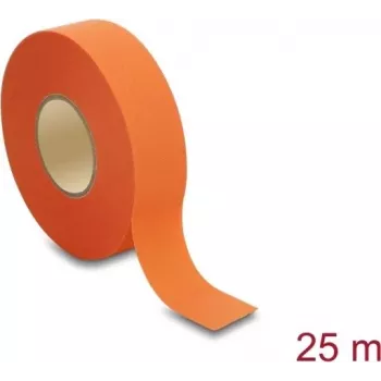 Delock υφασμάτινη ταινία 25 m x 25 mm ανθεκτική στο σχίσιμο αυτοκόλλητη πορτοκαλί