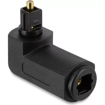 Delock προσαρμογέας TOSLINK αρσενικό σε θηλυκό, γωνία 90°, περιστρεφόμενος 360°