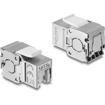 Delock μονάδα Keystone RJ45 θηλυκό σε LSA Cat.6A θωρακισμένη, χωρίς εργαλεία, με προστασία σκόνης