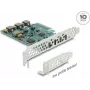 Delock κάρτα PCI Express x4 σε 4 x USB Type-C™ 10 Gbps - Μορφή Low Profile