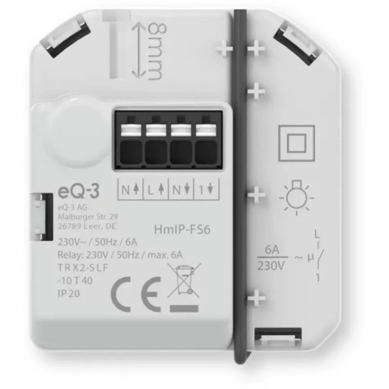 Homematic IP εντολέας διακόπτη χωνευτός 6A