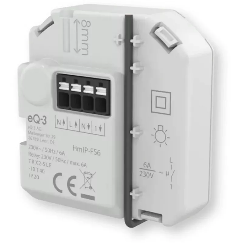 Homematic IP εντολέας διακόπτη χωνευτός 6A