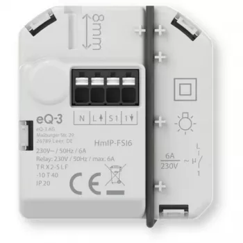 Homematic IP εντολέας διακόπτη χωνευτός με είσοδο μπουτόν (6 A)