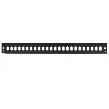 LogiLink FB2401B 19 ίντσες 1U 24-Port Μετωπική Πλάκα Patch Panel Οπτικών Ινών, Μαύρο RAL 9005