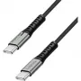 LogiLink Καλώδιο USB 2.0 Type-C 0,3m 480Mbps 100W PD Πλεκτό με LED Μαύρο