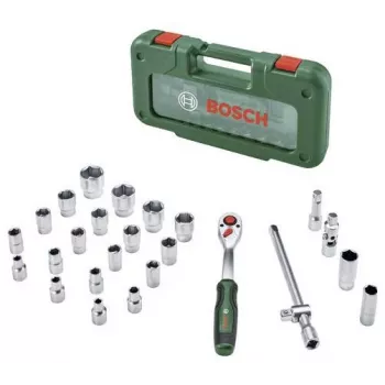 Bosch Καστάνια 1/2 ίντσες και Σετ Καρυδάκια, 26 τεμ., Μέγιστη Ροπή 768 Nm, Πράσινη Βαλίτσα