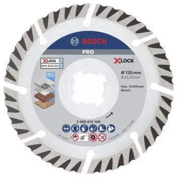 BOSCH POWERTOOLS PRO Διαμαντένιος Δίσκος Κοπής X-LOCK MultiMaterial, Ø 125 mm (2 Τεμ., Οπή 22,23 mm)