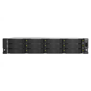 QNAP TS-H1465U-RP-8G 12-Bay 2U Rackmount NAS με Intel Xeon D-1622, 16GB DDR4 ECC, 2x 10GbE, πλεονάζον τροφοδοτικό