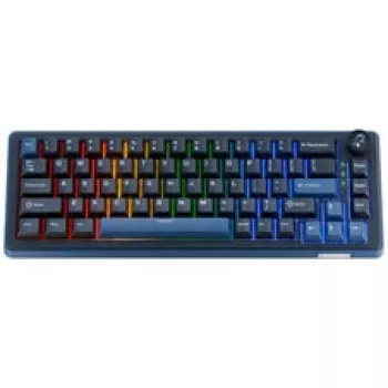 Ducky OK-M 65 Μηχανικό Gaming Πληκτρολόγιο, 65% Form Factor, Hot-Swappable, RGB Οπίσθιος Φωτισμός, ANSI-Layout, KTT Baby Blue Switches