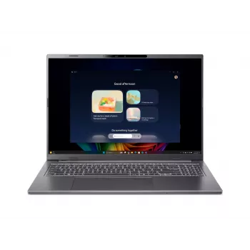 Acer Aspire 16 AI A16-52M-74UY Copilot+ PC, 16 inch WUXGA IPS, Intel Core Ultra 7 155H, 16GB LPDDR5X, 512GB SSD, Windows 11 Home, Σταχτογκρί