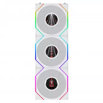 Lian Li UNI FAN TL120 LCD FLEX Wireless ARGB 120mm PWM Ανεμιστήρας κουτιού 3 τεμ. Λευκό