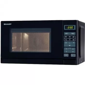 Sharp R-242(BK)W Φούρνος μικροκυμάτων Solo - 20 Λίτρα - 800 W - Μαύρο