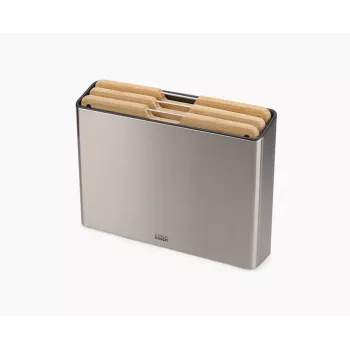 Joseph Joseph Folio Bamboo Σετ 3 τεμ. ξύλων κοπής με λεπτή βάση, Ανθρακί γκρι