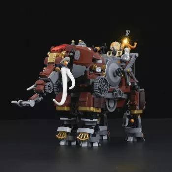 Lumibricks Steamphant Steampunk Ελέφαντας LED Σετ κατασκευής 800 τεμ. μοντέλο έκθεσης με τροφοδοσία USB