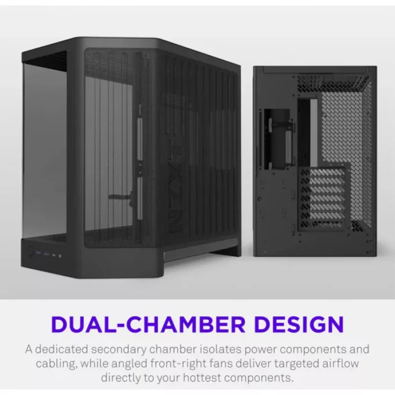 NZXT H6 2026 Mid-Tower Airflow Gaming Κουτί Μαύρο Tempered Glass