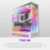 NZXT H6 2026 Mid-Tower Airflow Gaming Κουτί Λευκό Tempered Glass
