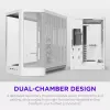 NZXT H6 2026 Mid-Tower Airflow Gaming Κουτί Λευκό Tempered Glass