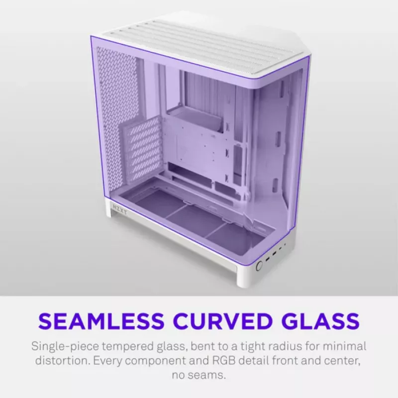 NZXT H6 2026 Mid-Tower Airflow Gaming Κουτί Λευκό Tempered Glass