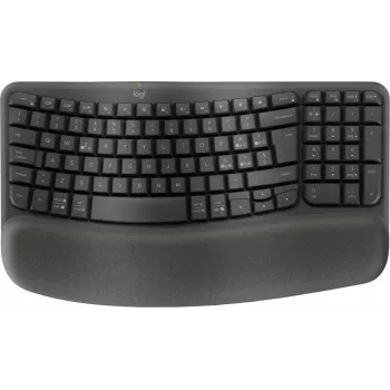 Logitech Ergo Series Wave Keys for Business Ασύρματο Εργονομικό Πληκτρολόγιο, UK-Layout, Graphite
