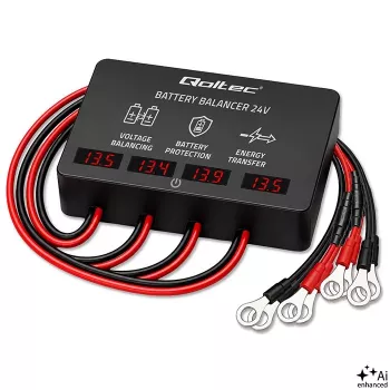 Qoltec 48V Εξισορροπητής Μπαταρίας για 4 x 12V Μπαταρίες | 10A | AGM GEL LiFePO4 | LED