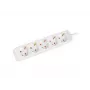 Lanberg PS0-05F-0150-W Πολύπριζο Schuko 5 Θέσεων 1,5 m Λευκό Καθαρός Χαλκός