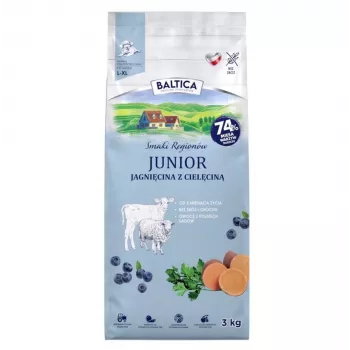 BALTICA Flavours of Regions Junior αρνί με μοσχάρι – χωρίς δημητριακά ξηρά τροφή για κουτάβια, 3 kg