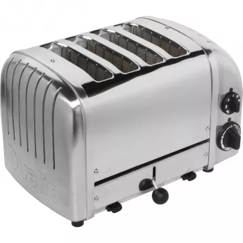 Dualit Vario 47030 φρυγανιέρα 4 θέσεων, γυαλισμένο ανοξείδωτο ατσάλι, 2200 W, εξαιρετικά φαρδιές υποδοχές, λειτουργίες απόψυξης & bagel