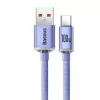 Baseus USB-A σε USB-C Crystal Shine 100W 2m μωβ καλώδιο