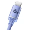Baseus USB-A σε USB-C Crystal Shine 100W 2m μωβ καλώδιο