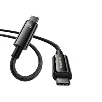 Baseus Tungsten Gold USB-C σε USB-C 240W καλώδιο γρήγορης φόρτισης 1m μαύρο