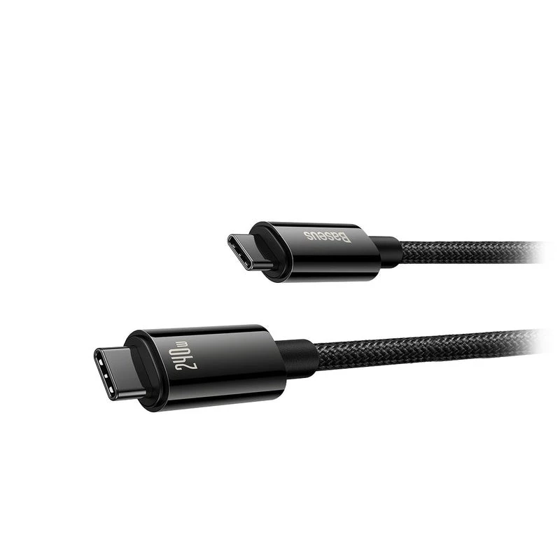 Baseus Tungsten Gold USB-C σε USB-C 240W καλώδιο γρήγορης φόρτισης 1m μαύρο
