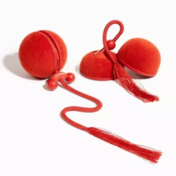 Cheerble WICKED BALL DUO2-VINTAGE RED Έξυπνο Διαδραστικό Παιχνίδι Κατοικίδιων, 2 Μπάλες, Φόρτιση USB-C, IP65 Αδιάβροχο, 3 Λειτουργίες Παιχνιδιού, για Γάτες & Μικρούς Σκύλους