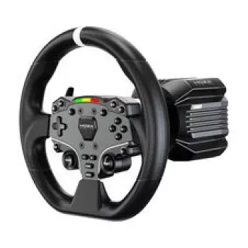 MOZA R5 Pro Racing Simulator - 5,5 Nm Direct Drive Wheelbase, 11-ιντσών Δερμάτινο Τιμόνι, Σετ 2 Πεντάλ