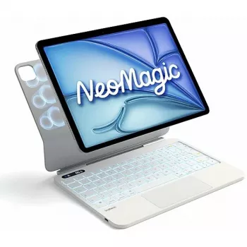 Inateck NeoMagic KB903-11A Μαγνητική Θήκη Πληκτρολογίου για iPad Air 11 / iPad Pro 11, QWERTZ, Λευκό Γάλακτος