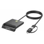 Manhattan USB-C & USB-A Combo Smart Card Reader, μαύρο